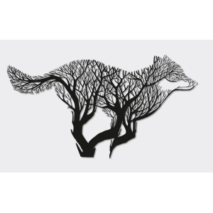 Febros Designs Metal Wall Decoration Forestry Wolf