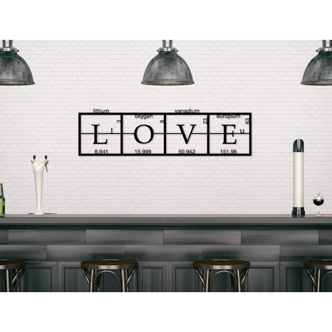 Febros Designs Metal Wall Decoration Love in Chemistry