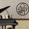 Febros Designs Metal Wall Decoration Piano Player