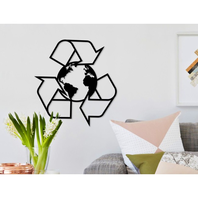 Febros Designs Metal Wall Decoration Recycling Saves the World