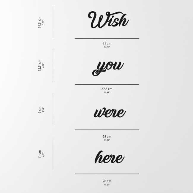 Febros Designs Metal Wall Decoration Wish You Were Here
